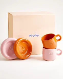 Sale Seia - Gift set Love Smile pink orange 3 pieces Kleine Tassen|Neuheiten