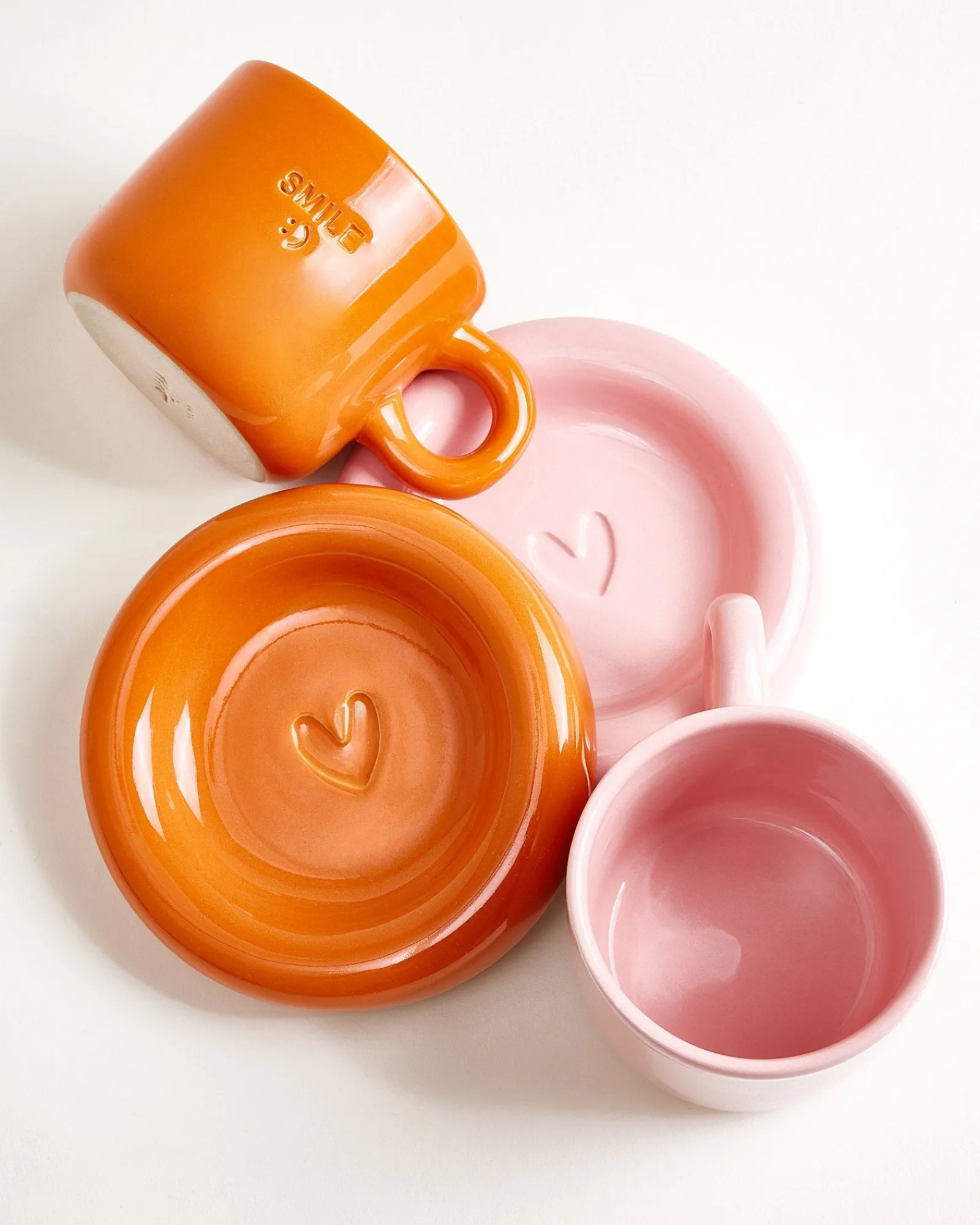 Sale Seia - Gift set Love Smile pink orange 3 pieces Kleine Tassen|Neuheiten