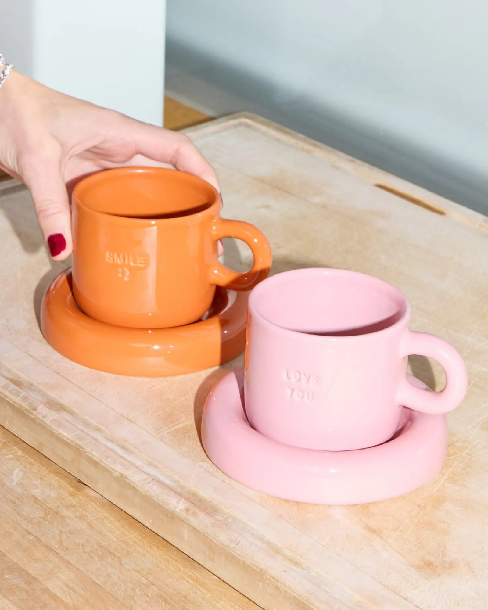 Sale Seia - Gift set Love Smile pink orange 3 pieces Kleine Tassen|Neuheiten