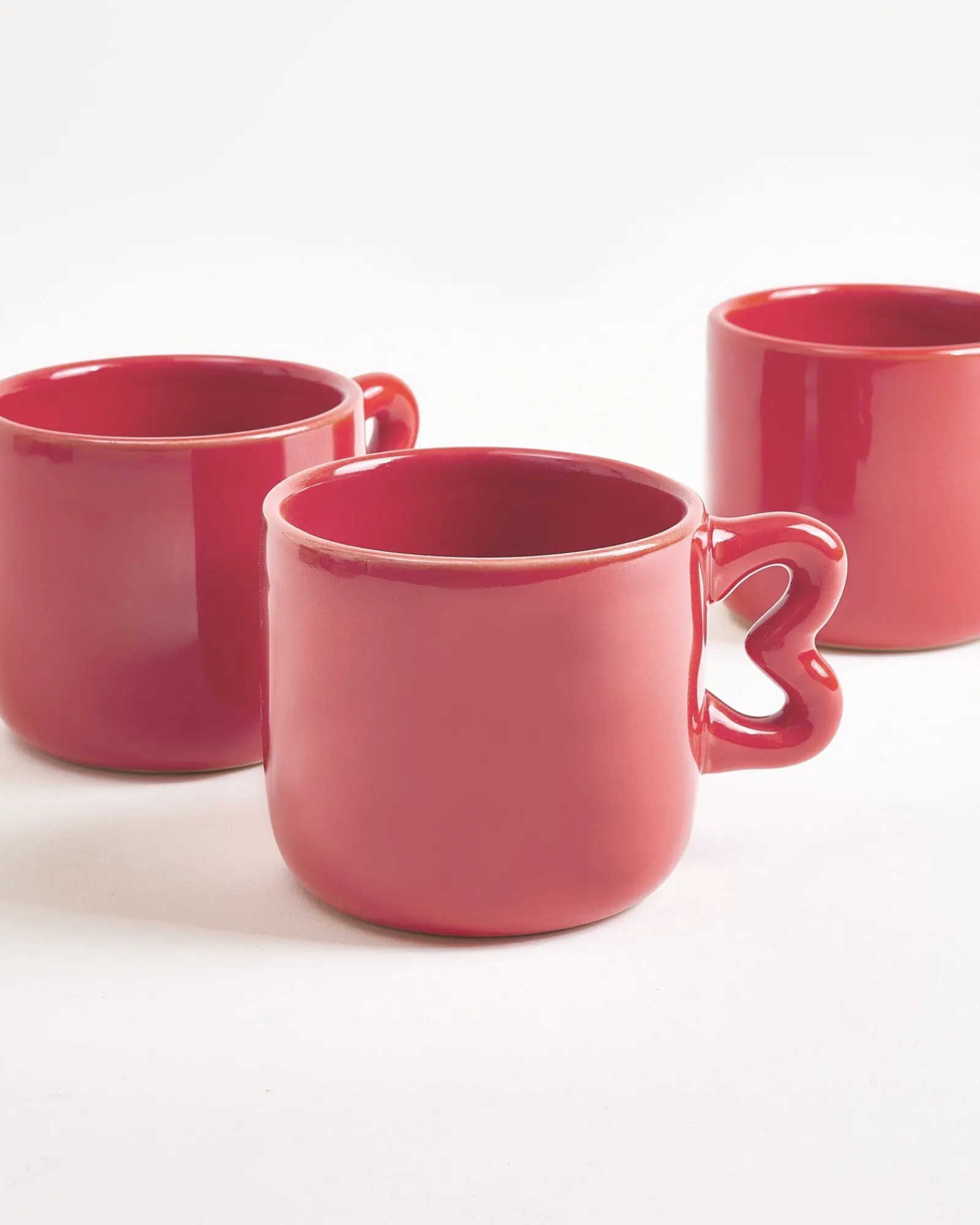 Hot Seia Mug & Saucer Heart Kleine Tassen|Cappuccinotassen