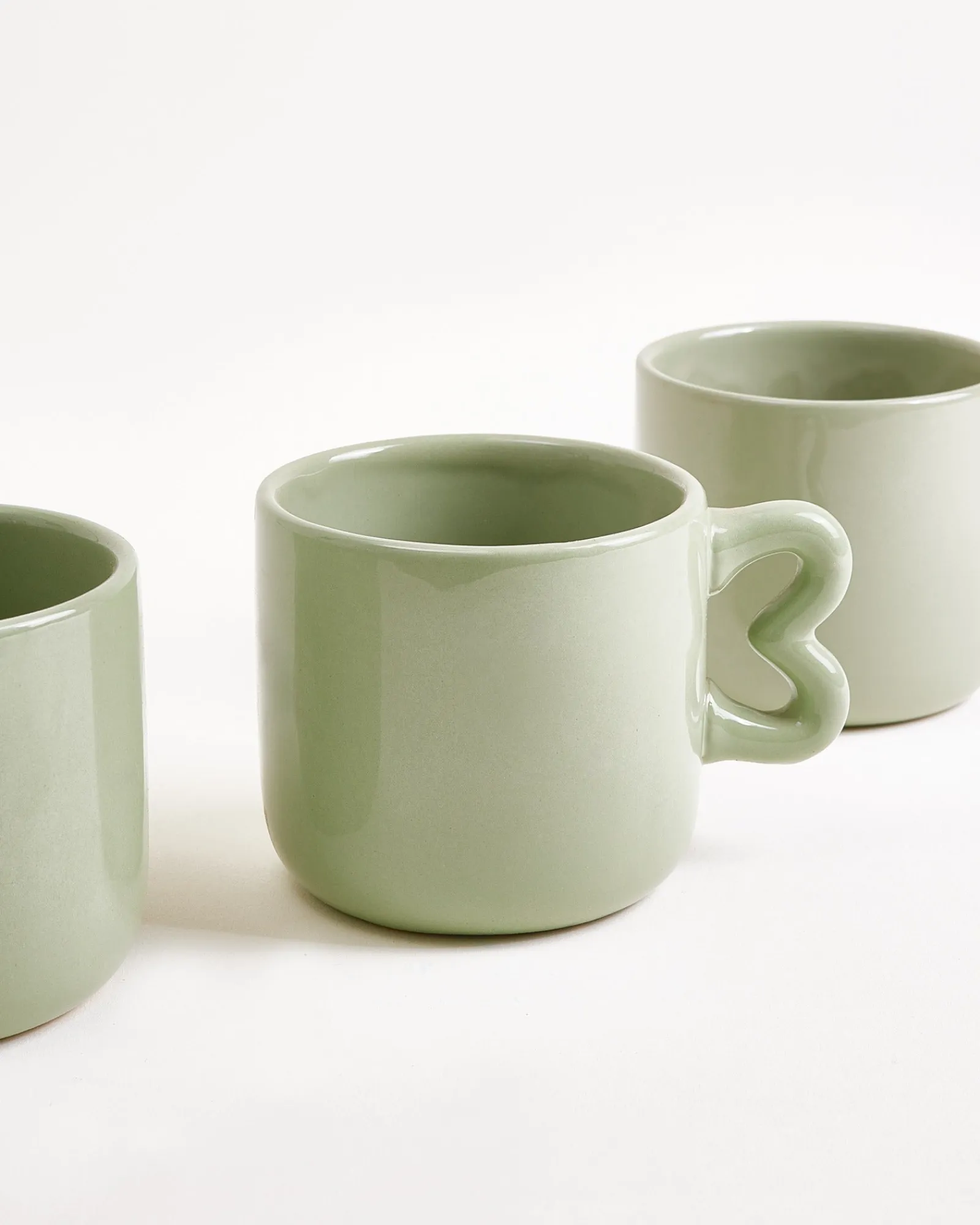 Online Seia mug with heart & saucer Kleine Tassen|Cappuccinotassen