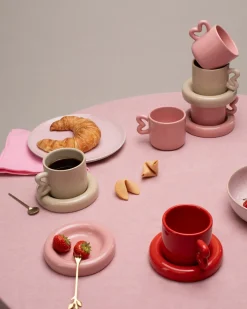 Outlet Seia mug with heart & saucer Kleine Tassen|Cappuccinotassen