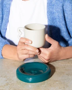 Sale Seia mug with heart & saucer Kleine Tassen|Cappuccinotassen