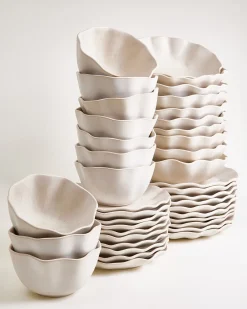 Discount Sintra Geschirr-Set shell 40-teilig Geschirrset Für 10 Personen