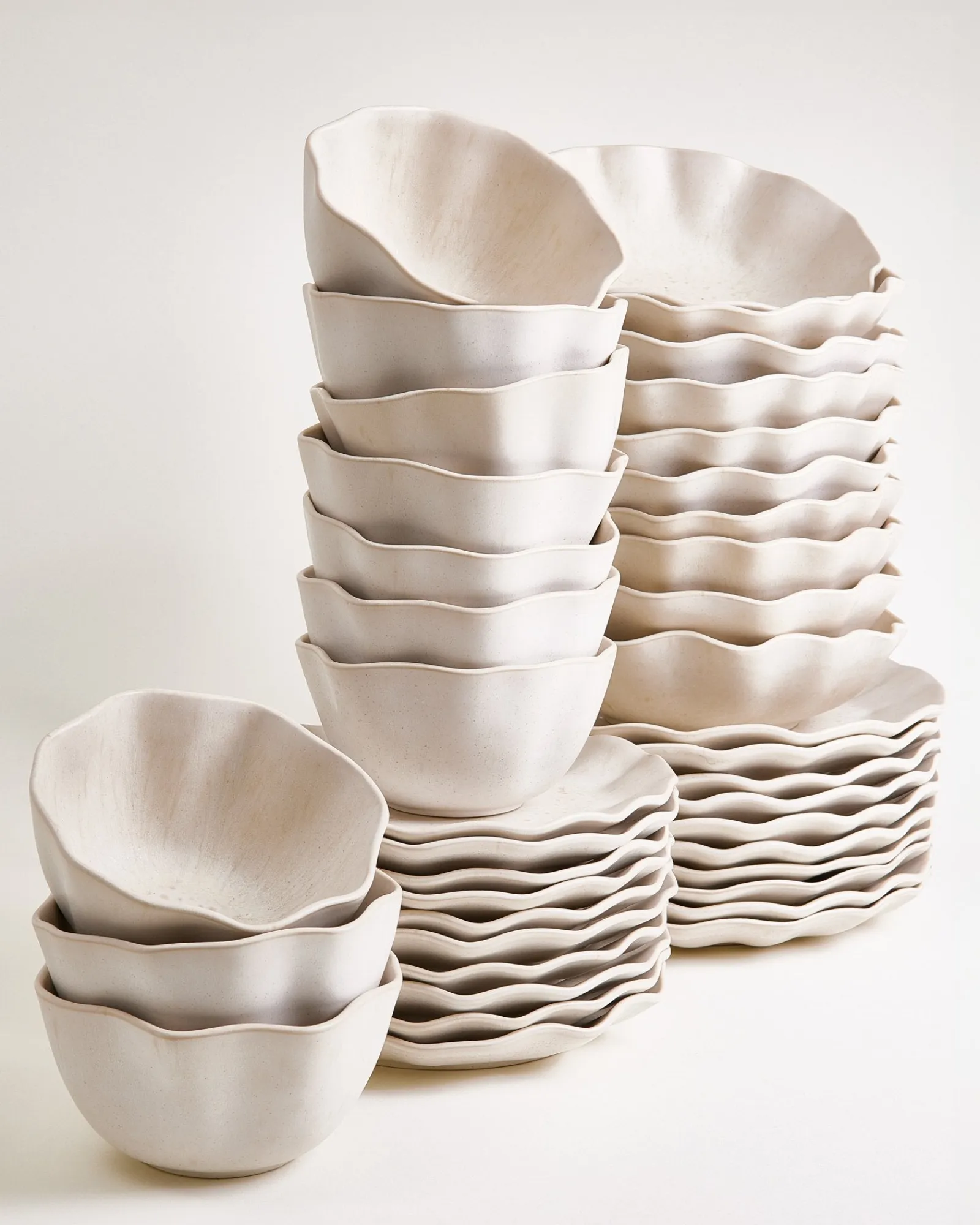 Discount Sintra Geschirr-Set shell 40-teilig Geschirrset Für 10 Personen