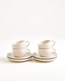 Hot Sintra 4-Piece Set Espresso Cup & Espresso Saucer classic Tassen-Sets|Tassen Mit Untertassen
