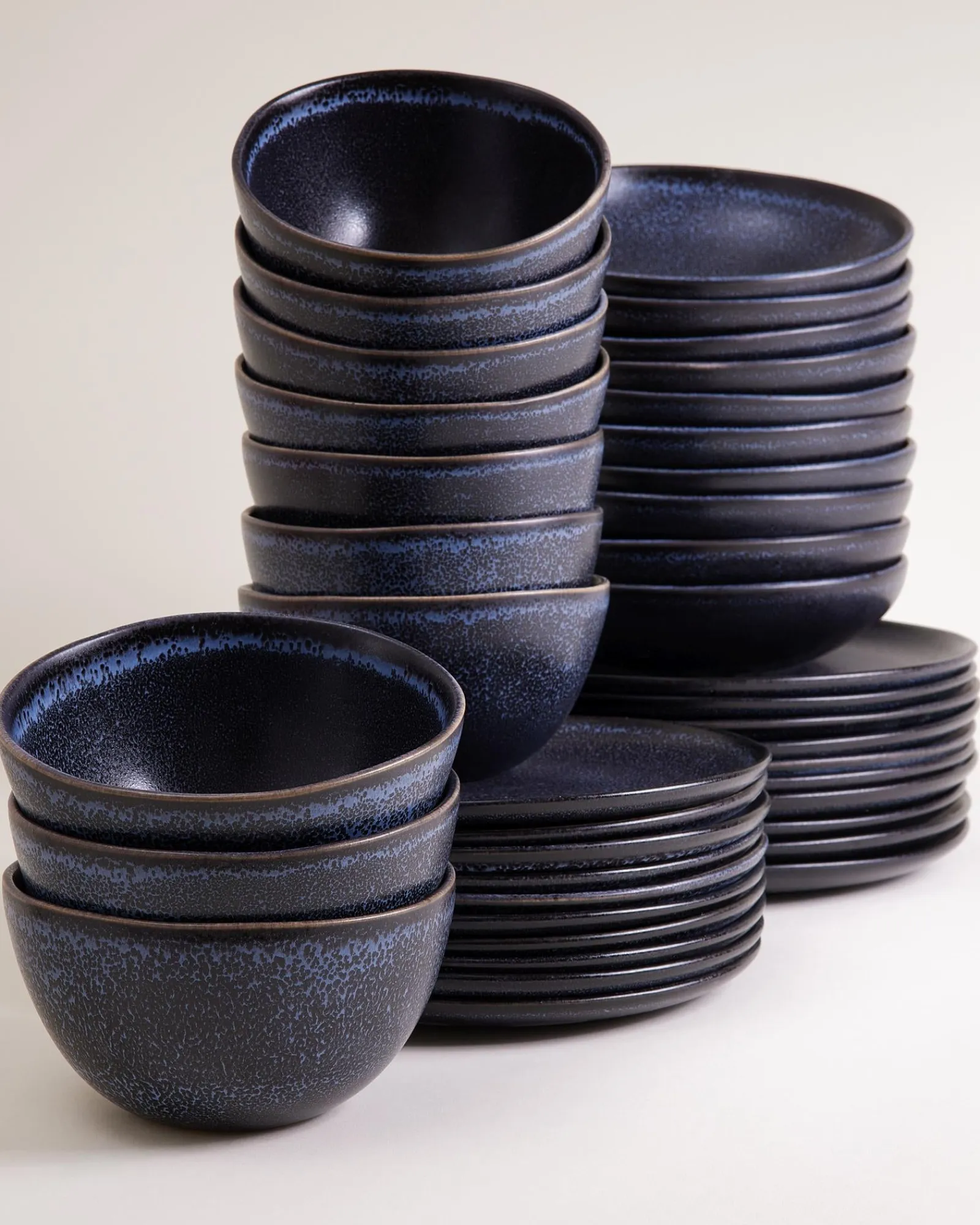 Clearance Turmalina - Tableware set black 40 pieces Geschirrset Für 10 Personen